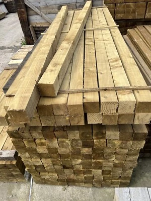 •New• Pressure Treated Timber / Wooden Fencing Posts - 4x4x3m - Image 1 of 3