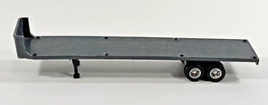 ERTL DARK GRAY METAL FLAT BED TRAILER 1:64 SCALE 8 3/8" LONG 1 5/8" WIDE GUC (A) - Picture 1 of 10