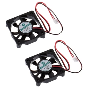 2PCS 5010 Silent Brushless Cooling Fan 2 Pin Brushless 5CM Fans DC 12V 0.1A 50Mm - Picture 1 of 7