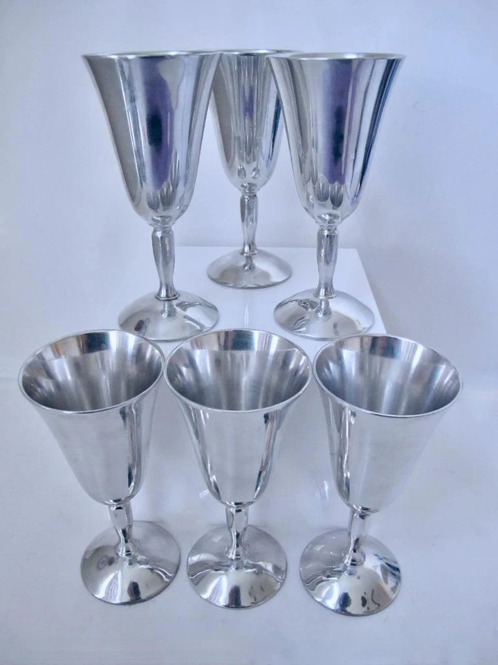 Juego / 6 copas de plata Raimond Italia vajilla de vino elegantes tazas navideñas 10 disponibles Foto 1 de 4