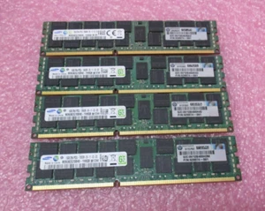 4X SAMSUNG 16GB 2Rx4 PC3L-10600R-09-11-E2-D3 M393B2G70BH0-YH9Q8 SERVER MEMORY - Picture 1 of 2