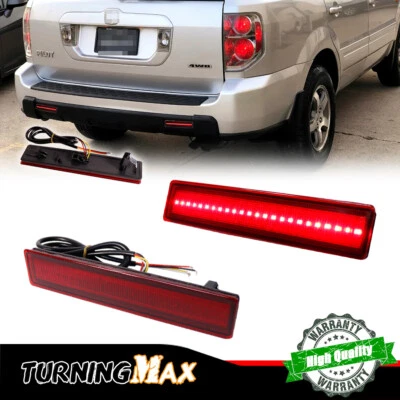 2Pc Red Lens LED W/Sequential Signal Tail Brake Lights For 2006-2008 Honda Pilot Foto 1 de 4