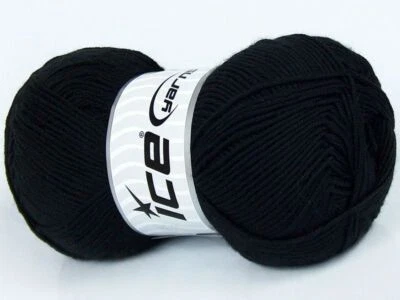 Лот из 4 мотков пряжи My Baby легкий антипиллинг акрил 4x100 г/220 м черный - Изображение 1 из 4