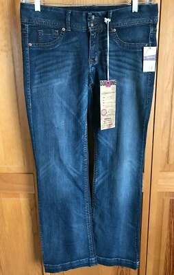 JEANS MARCA DOMAINE 13 5 bolsillos elásticos corte bota desgastados Foto 1 de 4
