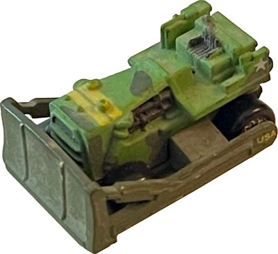 Micro Machines Vintage 1987 Military Vehicle Bulldozer Mine Clearer Camo - Image 1 of 3