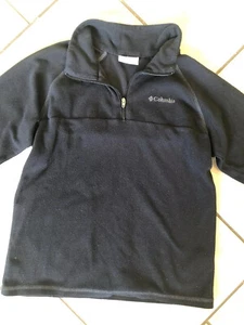 Youth Boys Columbia Sportswear Black Fleece Quarter 1/4 Zip Sweatshirt Med EUC - Picture 1 of 7