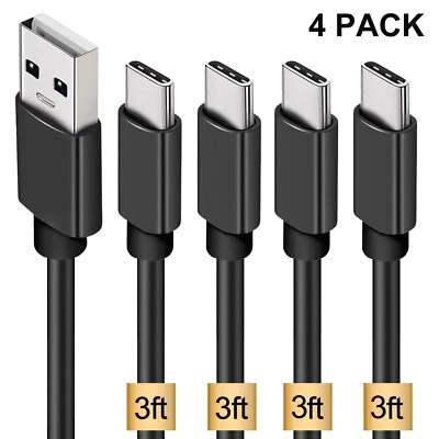 4xOEM 3Ft Type C USB C Cable Fast Charging Charger Cord for Samsung Note 10 9 8  - Image 1 of 4