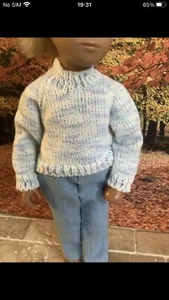 Home Made Sasha Doll Clothes Jumper And Trousers New Sasha In Sherwood (2) - Picture 1 of 7