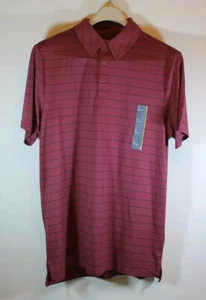 All In Motion S Red Men's Short Sleeve Polo Striped Shirt NWT - Picture 1 of 4
