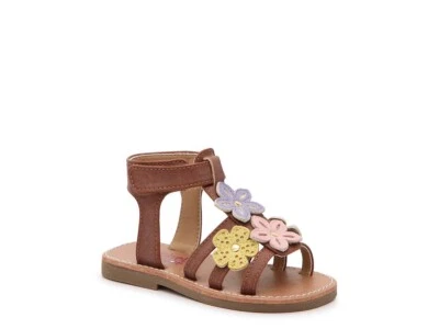 RACHEL SHOES GIRLS FLOWERS PORTLAND SANDAL CONGNAC/MULTICOLOR SIZE：6 TODDLER - Image 1 of 4