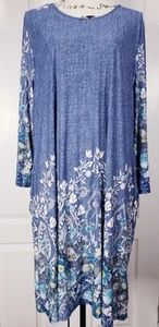 honeyme curvy XXXL Kleid Denim Print Blumen Paisleyärmel - Bild 1 von 5