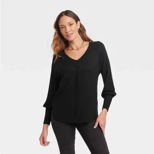 Maglia donna manica lunga - Knox Rose™ nero XXL ($25 vendita al dettaglio) - Foto 1 di 3