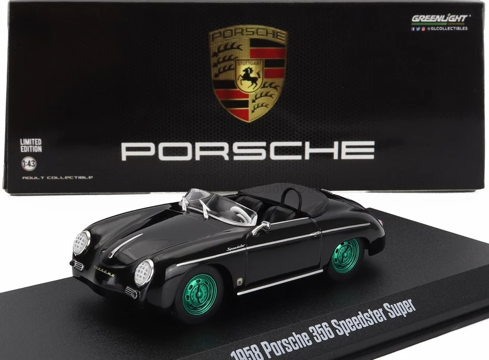 1/43 GREENLIGHT - PORSCHE - 356 SPEEDSTER SUPER 1958 - GREEN WHEELS 86539-GRE - Immagine 1 di 1
