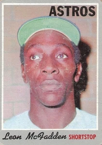 1970 Topps Leon McFadden #672 bueno (arrugas) - Imagen 1 de 2