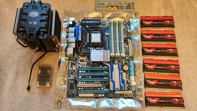 Gigabyte GA-X58A-UD7 motherboard + W3680 + 24GB 2400MHz DDR3 G.Skill Trident X - Image 1 of 4