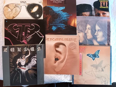 8 CLASSIC PROG ROCK VINYL LP LOT Kansas;Saga;Alan Parsons;Heart;ELP;Manfred Mann - Image 1 of 2