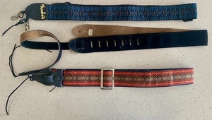 Menge 3 Gitarrengurte Levys schwarz Wildleder Leder D'Andrea Wandteppich 2" - Bild 1 von 12