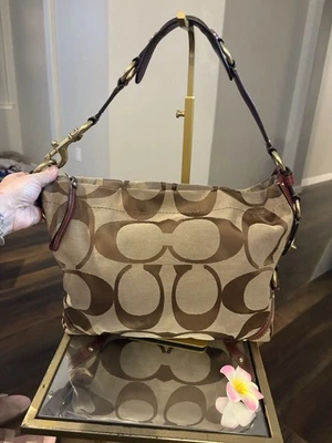 Bolso de Hombro Coach Legacy Firma C Hobo Marrón Tostado Latón Foto 1 de 4