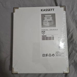 Paquete de 2 cajas de almacenamiento blancas Ikea Cassett 702.242.90 8 1/4" x 10 1/4" x 6" selladas - Imagen 1 de 3