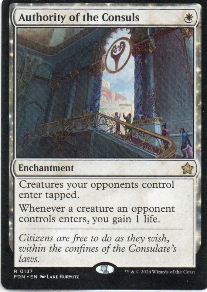 MTG: Foundations: Authority of the Consuls: Lightly Played Condition - Image 1 of 1
