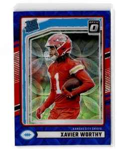 2024 Donruss Xavier Worthy RC #398 Optic Rated Rookies Preview Blue Scope Chiefs - Picture 1 of 2
