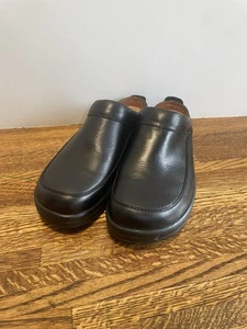 Women’s Footprints Birkenstock Alton Black Leather Clogs Mules Size 40 / 9 - Picture 1 of 10