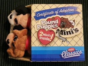 Pound Puppies Mini Classics Set Of 2 Puppies NEW IN BOX - Picture 1 of 7