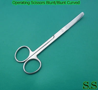 3 PIECES OF OPERATING DISSECTING SCISSORS 6" CURVED BLUNT BLUNT - Image 1 of 3