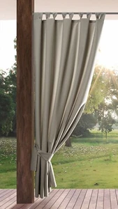 Garden Outdoor Curtains 155x200cm Sun Protection & Waterproof Dark Beige SEE PIC - Imagen 1 de 4