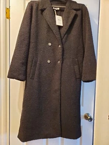 Spendid Sivan Double-breasted Boucle Coat Small Black - Picture 1 of 4