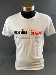 NUEVA CAMISETA GENUINA APRILIA UNISEX ALLSTARS - BLANCA - S - 607149M02AS - Imagen 1 de 2