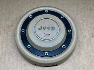 OEM 84-94 Jeep Cherokee XJ Comanche MJ Wrangler YJ CJ Dark Sand Horn Button - Picture 1 of 9