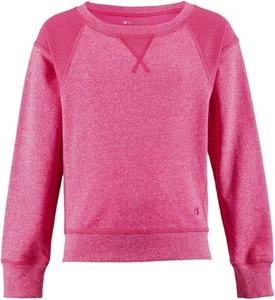 Champion Gear Girl Marilyn French Terry Pullover L/Sleeve Sweatshirt,Pink, Small - Picture 1 of 11