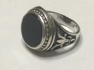 ANELLO ARGENTO ED ONICE UNISEX.NUOVO MISURA 17.SUPER SCONTO X CHIUSURA ATTIVITÀ - Foto 1 di 6