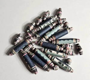 Cuentas de papel sueltas enrolladas 26 quilates surtidas joyas artesanías hágalo usted mismo barniz multicolor - Imagen 1 de 3