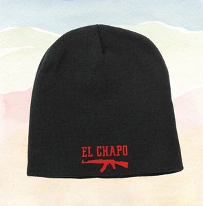 El Chapo Ak47 Beanie Mütze mit Logo-Stickerei Winter Herbstmütze weich bequem - Bild 1 von 3