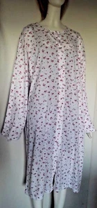 JULIE ET FLORIANT CHEMISE DE NUIT POUR FEMME BLANC IMPRIME FLORAL TAILLE 4 - Picture 1 of 11