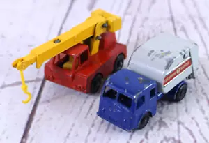 VINTAGE Matchbox LESNEY #42 Iron Fairy Crane & #15 TIPPAX REFUSE COLLECTOR - Picture 1 of 13