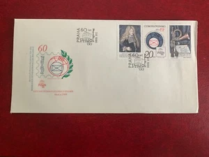 CZECHOSLOVAKIA 1986 FDC INTL FIP PHILATELIC FEDERATION 60TH ANNIV POSTHORN STRIP - Picture 1 of 1