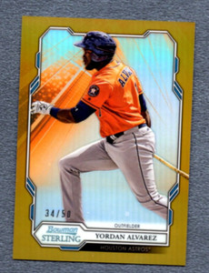 2019 Bowman Sterling  Gold Refractors #BPR22 Yordan Alvarez 34/50 A35 021