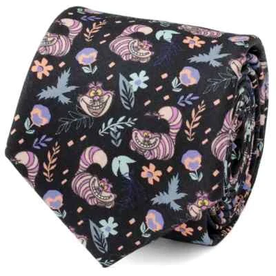 Corbata negra para hombre Disney Alicia en el país de las maravillas gato de Cheshire Foto 1 de 4
