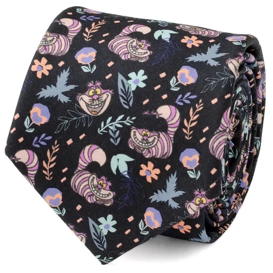 Corbata negra para hombre Disney Alicia en el país de las maravillas gato de Cheshire Foto 1 de 4