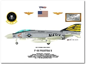 F-4N Phantom II, VF 151 igilantes, a USN Fighter Aircraft Print, 1973-1986 - Picture 1 of 1