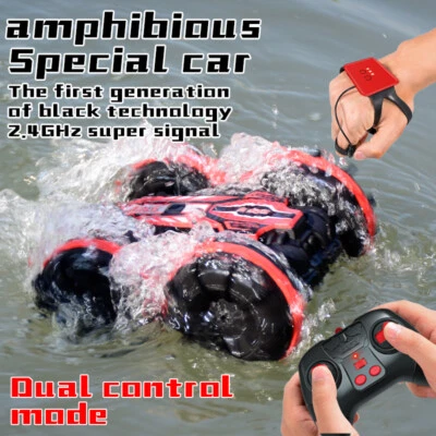 High-tech Remote Control Car 2.4G Amphibious Stunt RC Car Double-sided Tumbling - Image 1 of 4