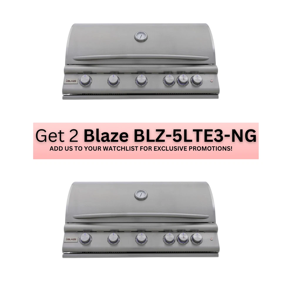 Blaze 40-Inch Built-In Natural Gas Grill with Lights (BLZ-5LTE3-NG)