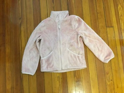 Jaqueta infantil feminina de pele sintética casca macia rosa tamanho M 7/8 - Imagem 1 de 4