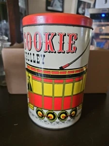 Cookie Trolley Tin BALLONOFF 7 3/4” tall x 5 1/4” D Circus Train Vintage USA - Picture 1 of 9