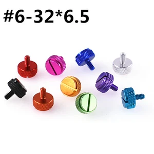 UNC 6#-32 Knurled Thumb Screws Aluminum Computer case Round Hand Grip Knob Bolts - Picture 1 of 9