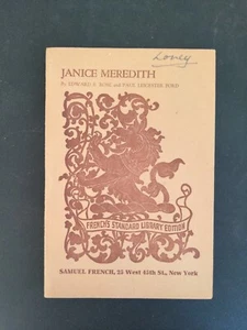French's Standard Library Edition 1927 JANICE MEREDITH PB by Rose and Ford - Picture 1 of 7