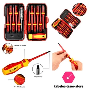 Coffret Tournevis éléctricien VDE Isolé HEXON 1000v Interchangeable 13pcs - Imagen 1 de 12